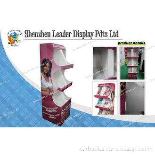 Customized Merchandise Cardboard Floor Display Stands For U